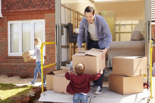 Man and van loading furniture for a Bermondsey flat move