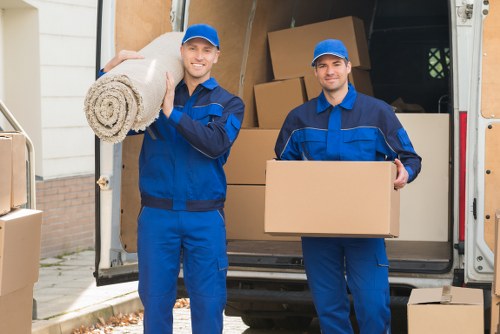 Moving boxes and household items prepared for Bermondsey removals