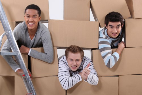 Careful transport and unloading with a Bermondsey van service