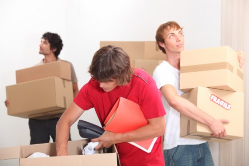 Team completing a careful and organised removal operation