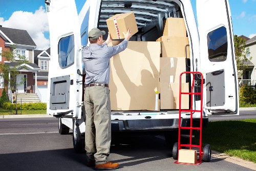 Furniture and boxes being loaded for a flat move in Bermondsey