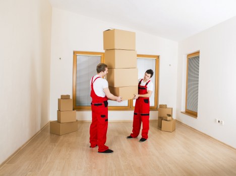 Household moving boxes and furniture ready for Bermondsey removals