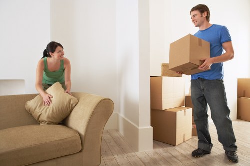 Loading furniture and boxes into a van in Bermondsey